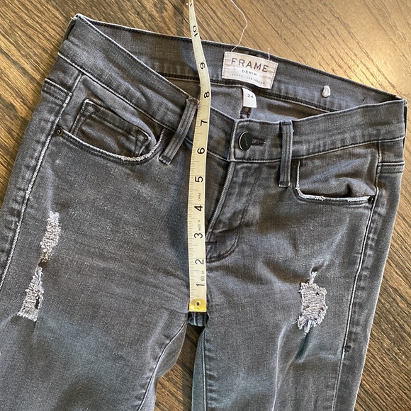 Frame Black Distressed Jeans Denim 24 EUC Rexford - Picture 3 of 8